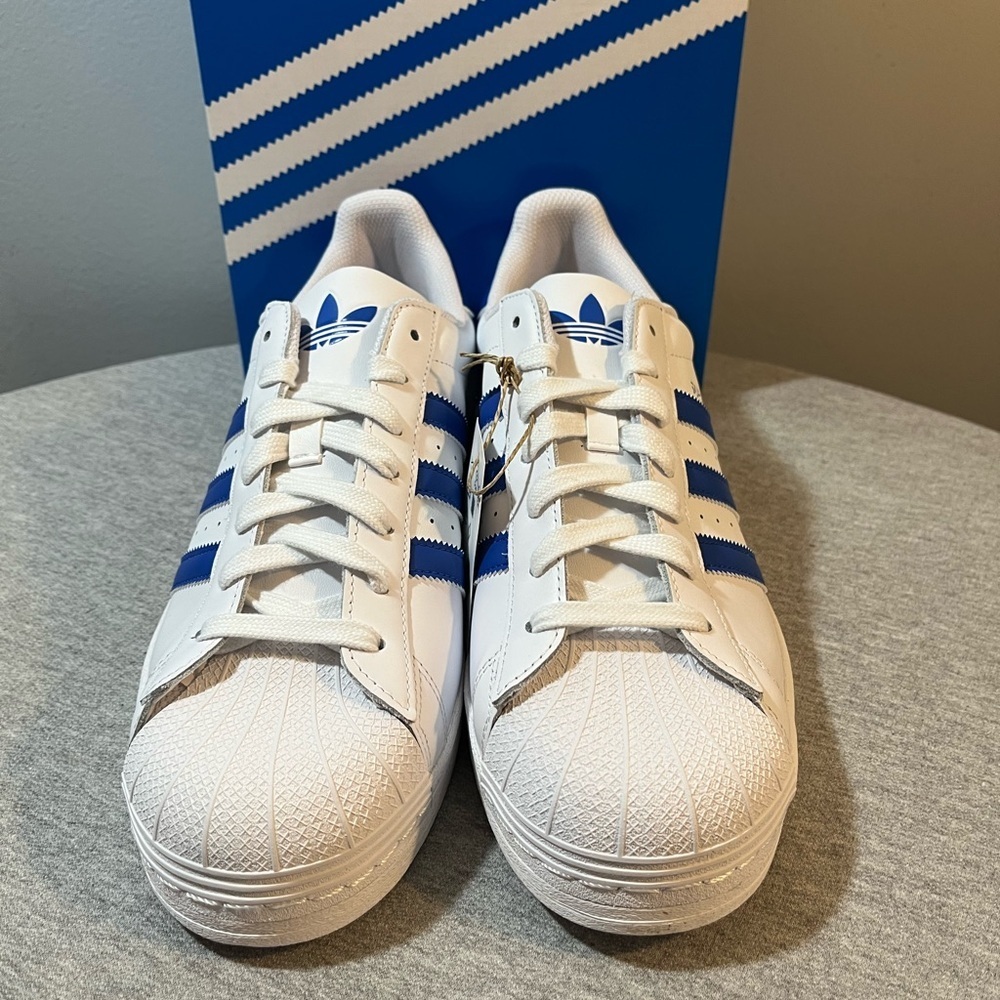 Adidas Superstar Cloud White Blue  Casual Sneakers Men's Shoe Size 10 IG9368​​ - Picture 3 of 12